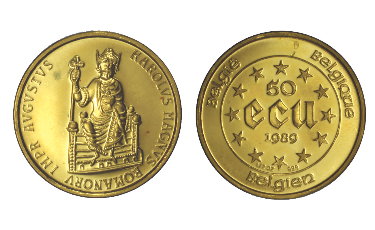 "Carlo Magno" - 50 Ecu gr. 15,55 in oro 999/