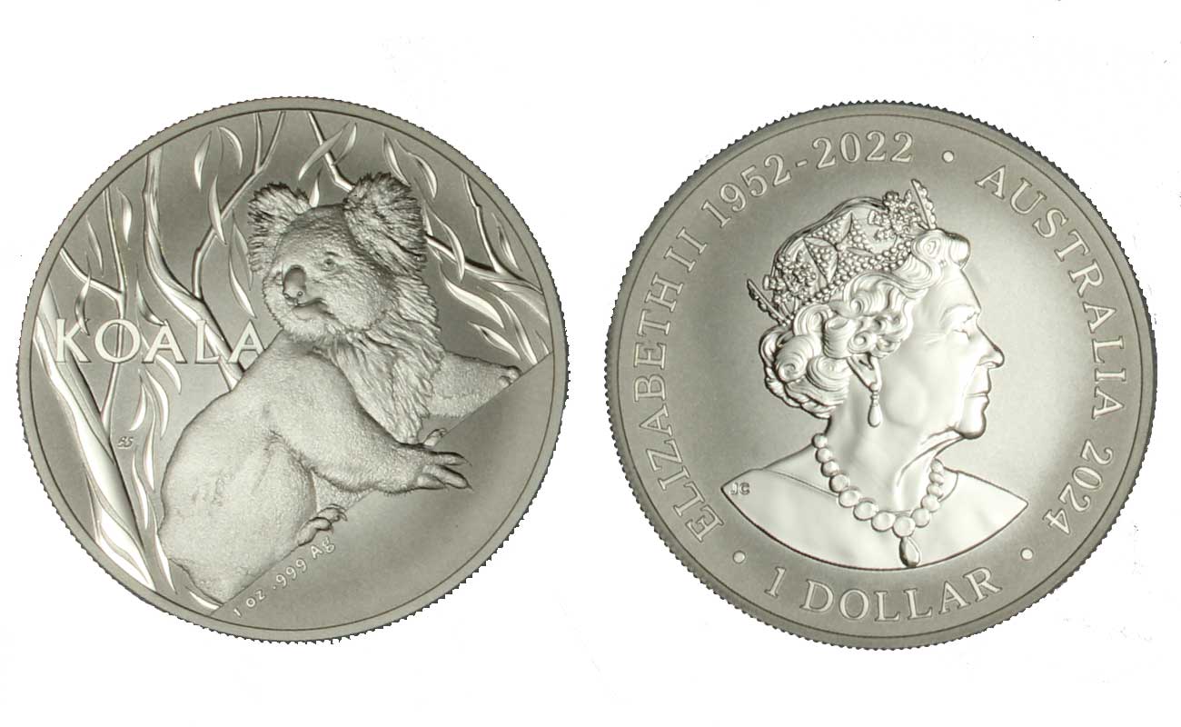 "Koala" - Regina Elisabetta II - Oncia gr. 31,103 in arg. 999/