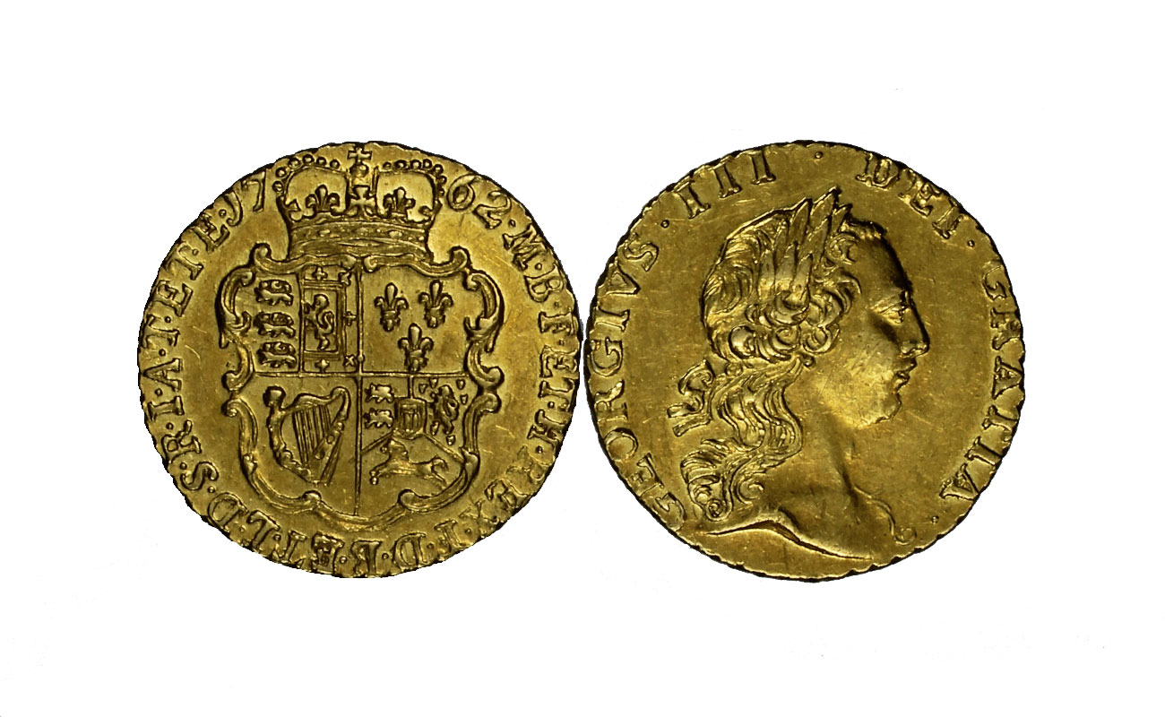 Re Giorgio III - 1/4 Ghinea gr. 2,09 in oro 917/
