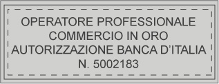 Autorizzazzione Banca d Italia per operatore professionale commercio in oro