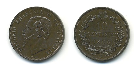 10 centesimi zecca di Napoli