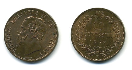 10 centesimi zecca di Birmingham