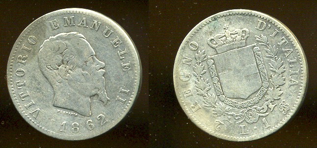Lira "Stemma" in argento zecca di Torino