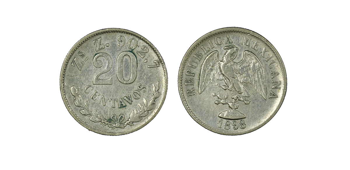 20 centavos Zs Z gr.5,42 ag.902/000