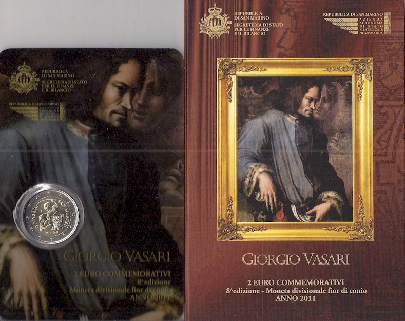 Vasari - 2 Euro in confezione ufficiale