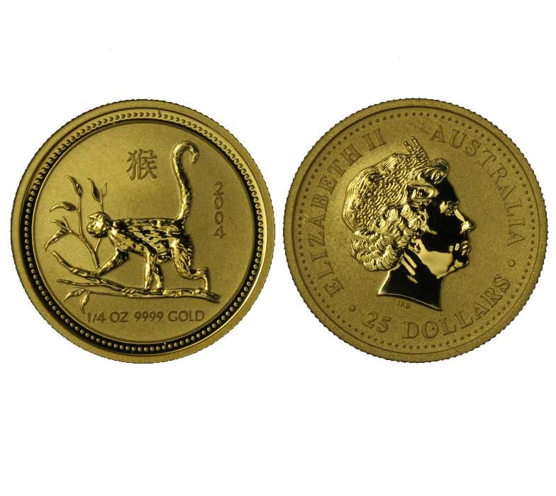 "Calendario Cinese - Anno della Scimmia" - 1/4 di oncia gr. 7,77 in oro 999/°°°