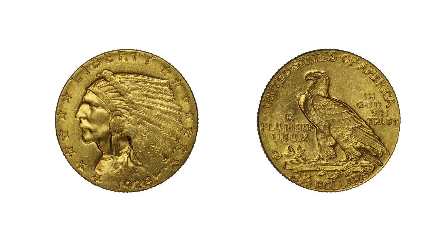 "Indiano" - 2,5 dollari gr. 4,18 in oro 900/