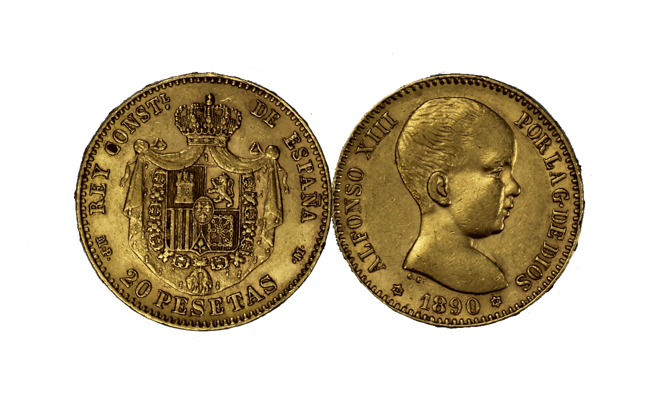 Re Alfonso XIII - 20 Pesetas gr. 6,45 in oro 900/