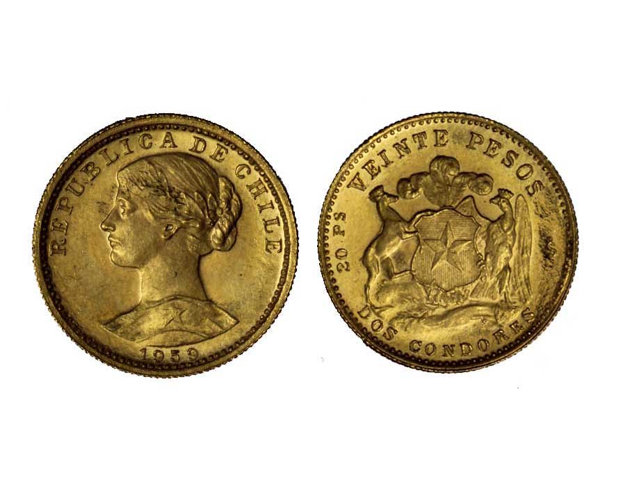 20 pesos gr. 4,06 in oro 900/ 