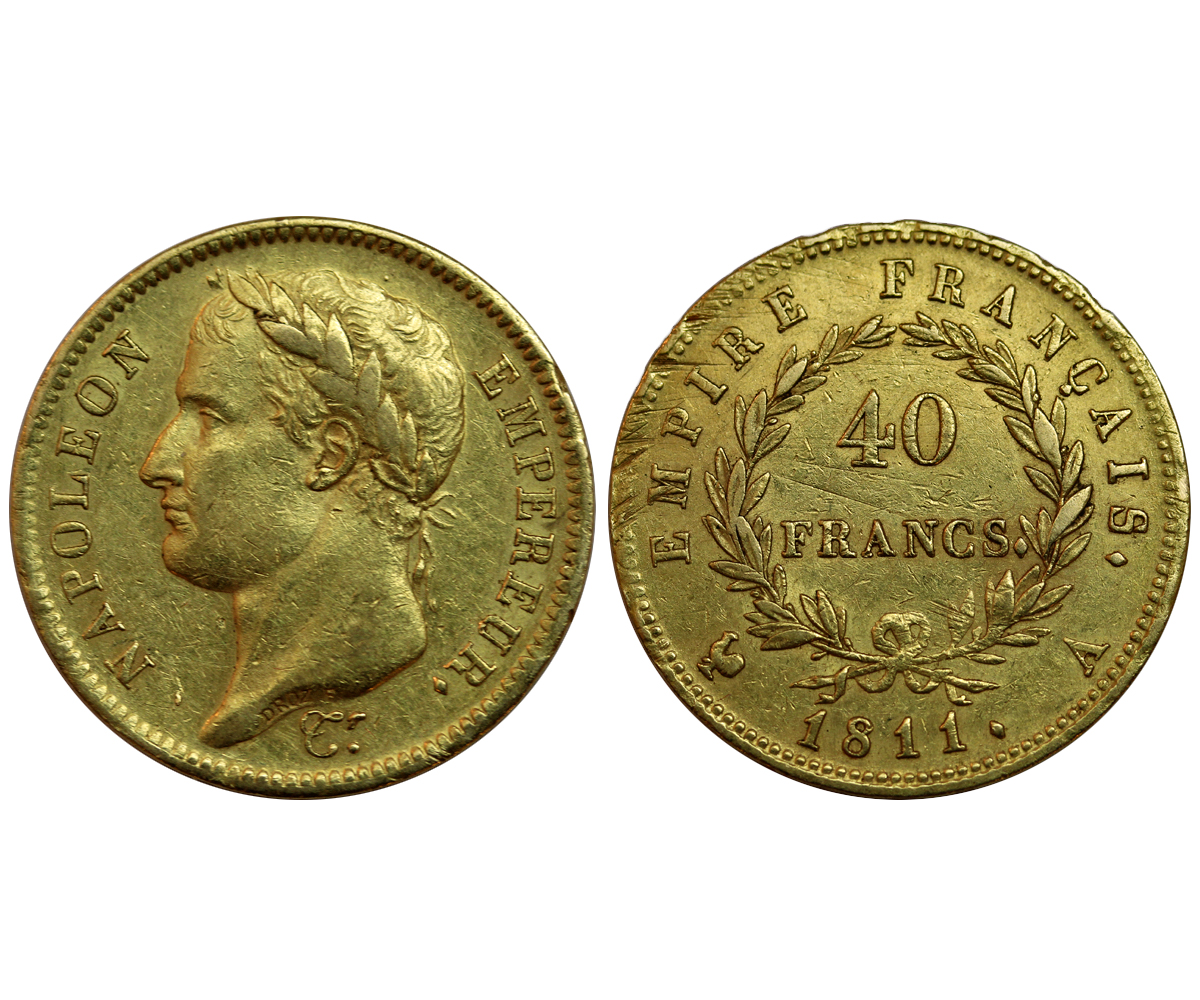 Napoleone "Testa Laureata" - 40 franchi gr. 12,904 in oro 900/000 