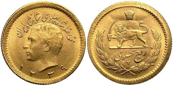 1/4 di pahlavi gr. 2,03 in oro 900/00