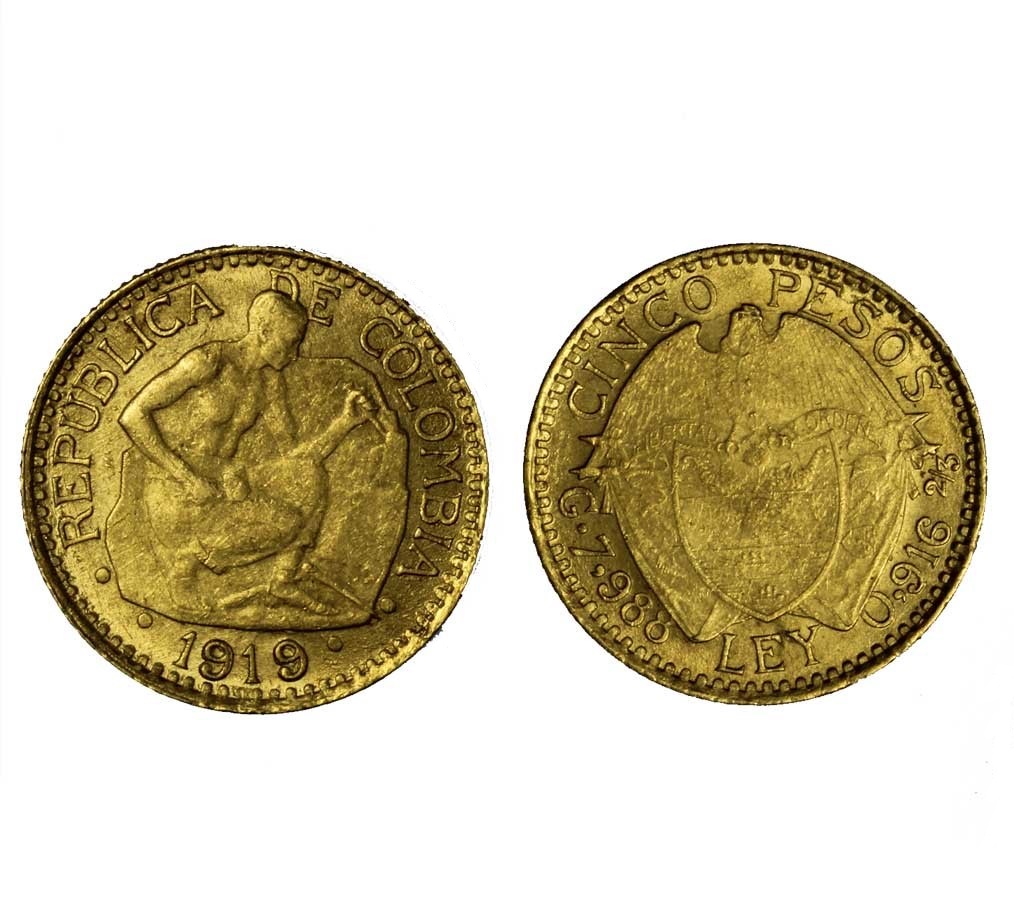 "Repubblica" - 5 pesos gr. 7,99 oro 917/