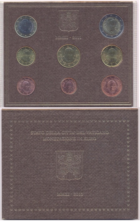 Papa Benedetto XVI - Serie completa di 8 monete in confezione originale