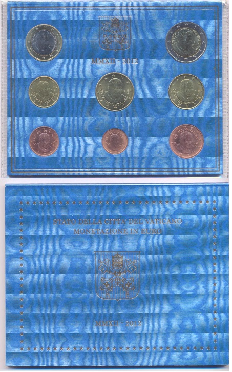 Papa Benedetto XVI - Serie completa di 8 monete in confezione originale 