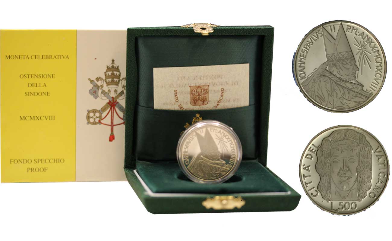 SACRA SINDONE - 500 Lire commemorativa in argento