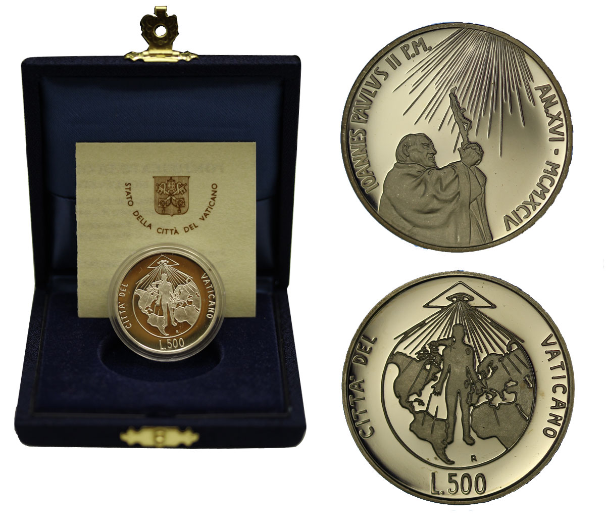 Enciclica Veritatis Splendor- 500 Lire commemorativa in argento