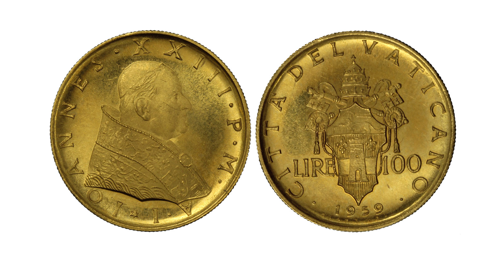 Giovanni XXIII - 100 lire in oro
