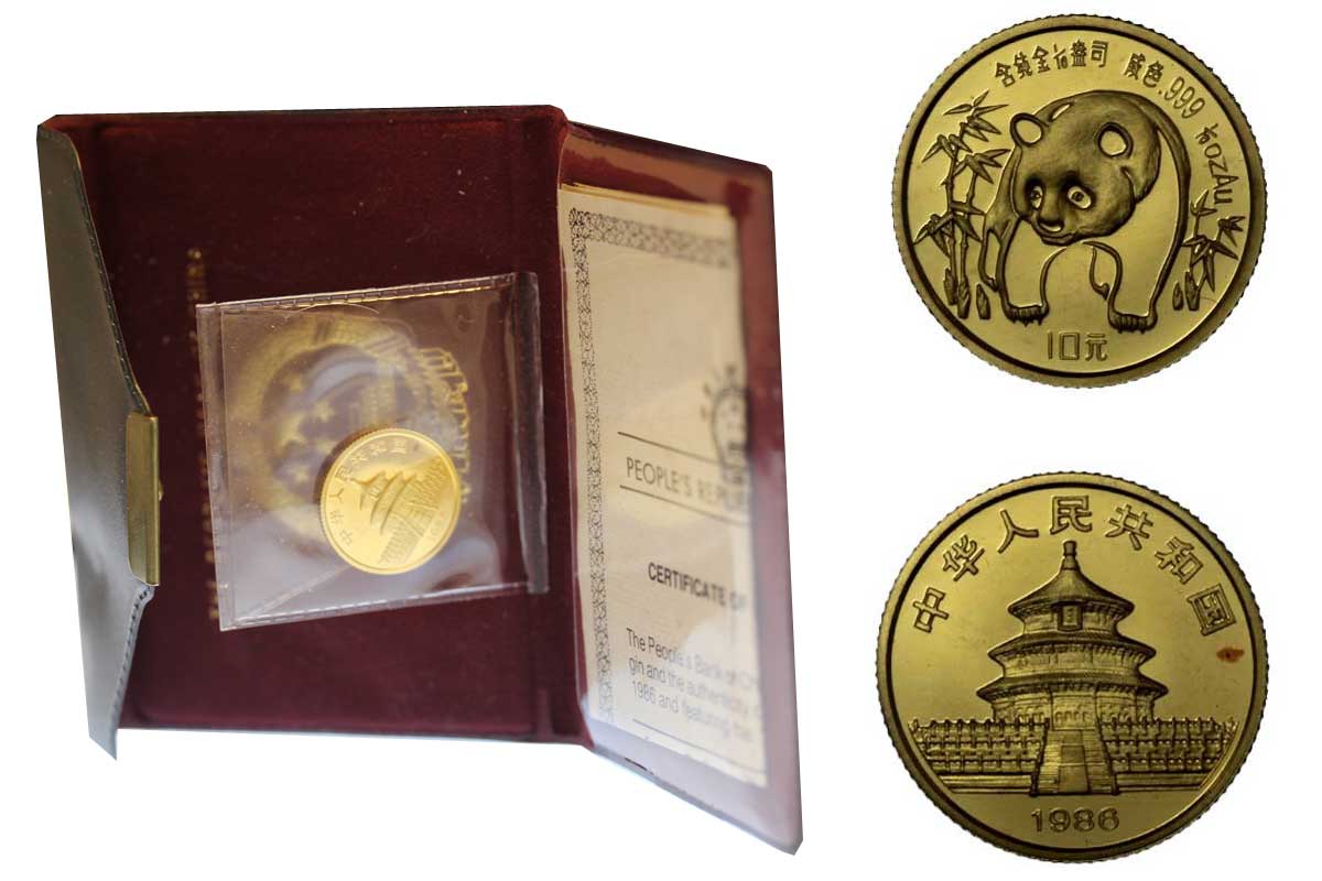 Panda - 10 Yuan gr.3,11 in oro 999/000 - astuccio originale