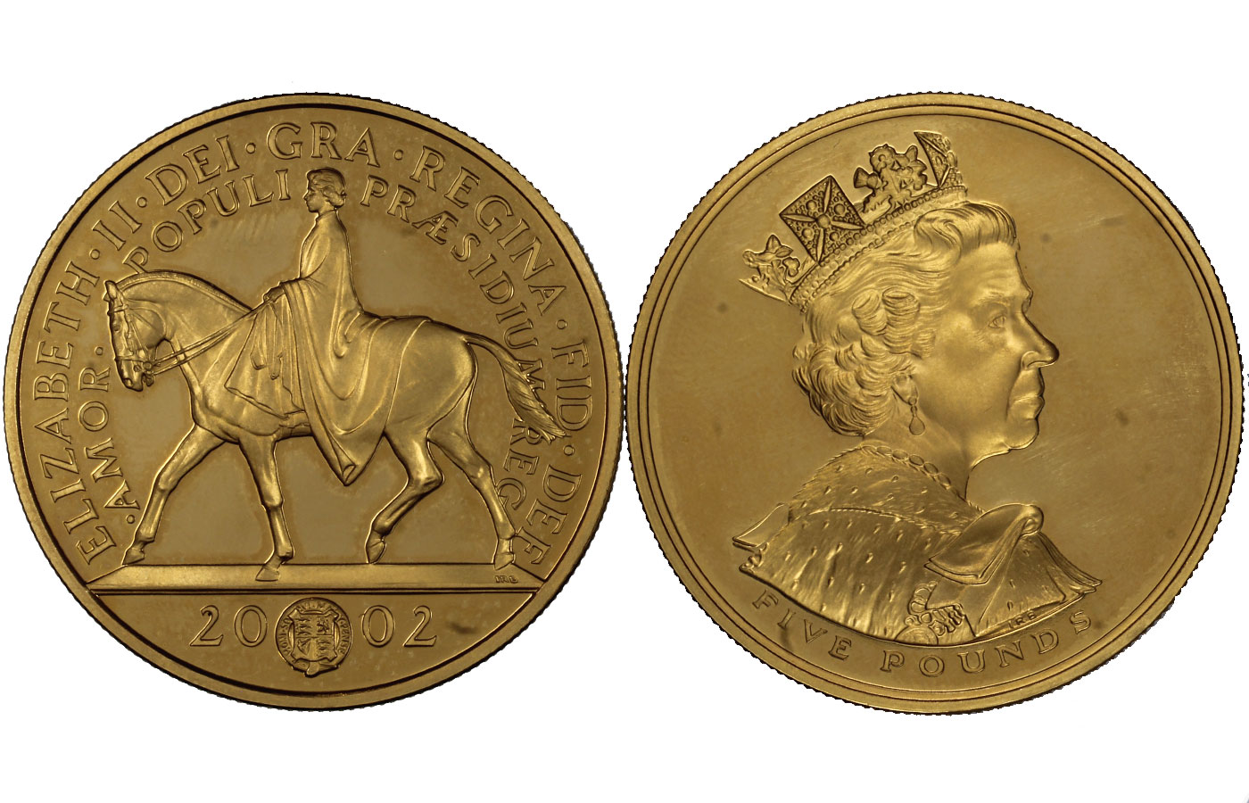"Giubileo Oro" - Regina Elisabetta II - 5 pounds gr. 39,94 in oro 917/