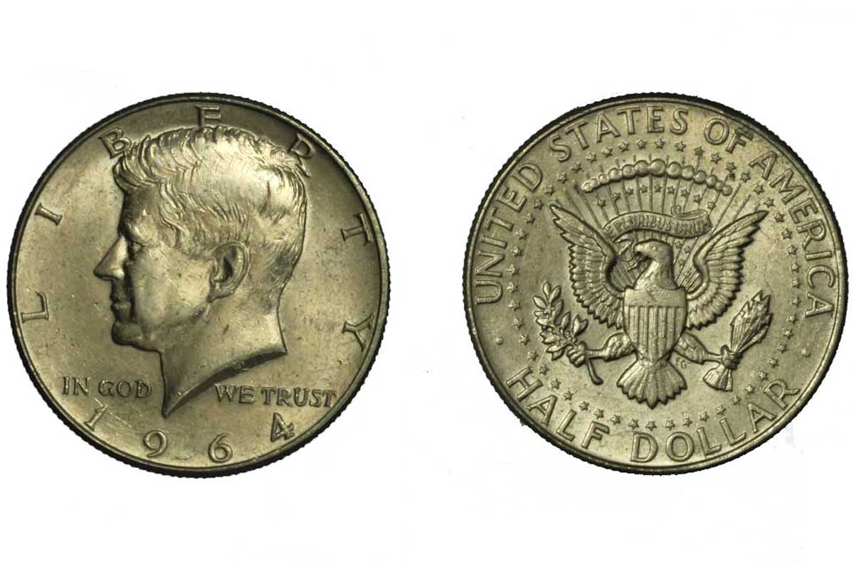 "Kennedy" - 1/2 dollaro gr. 12,48 in arg. 900/ - Lotto di 20 pezzi