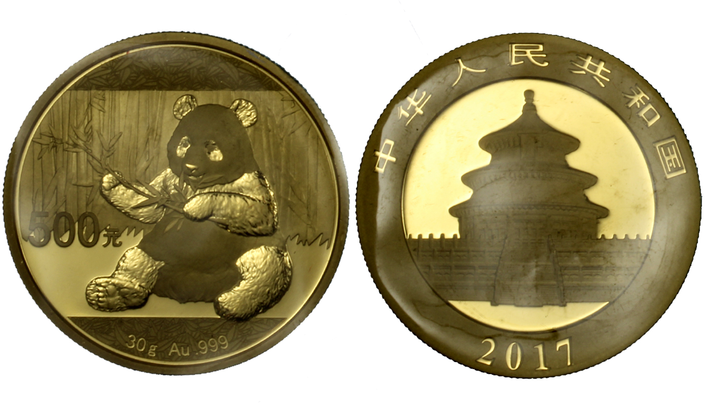 "Panda" - 500 yuan gr. 30,00 in oro 999/°°°