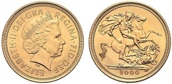 Mezza Sterlina in oro gr. 3,99 in oro 917/000