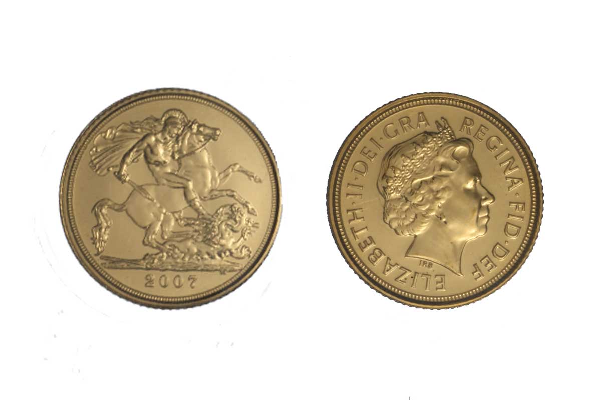 Mezza Sterlina gr. 3,99 in oro 917/000