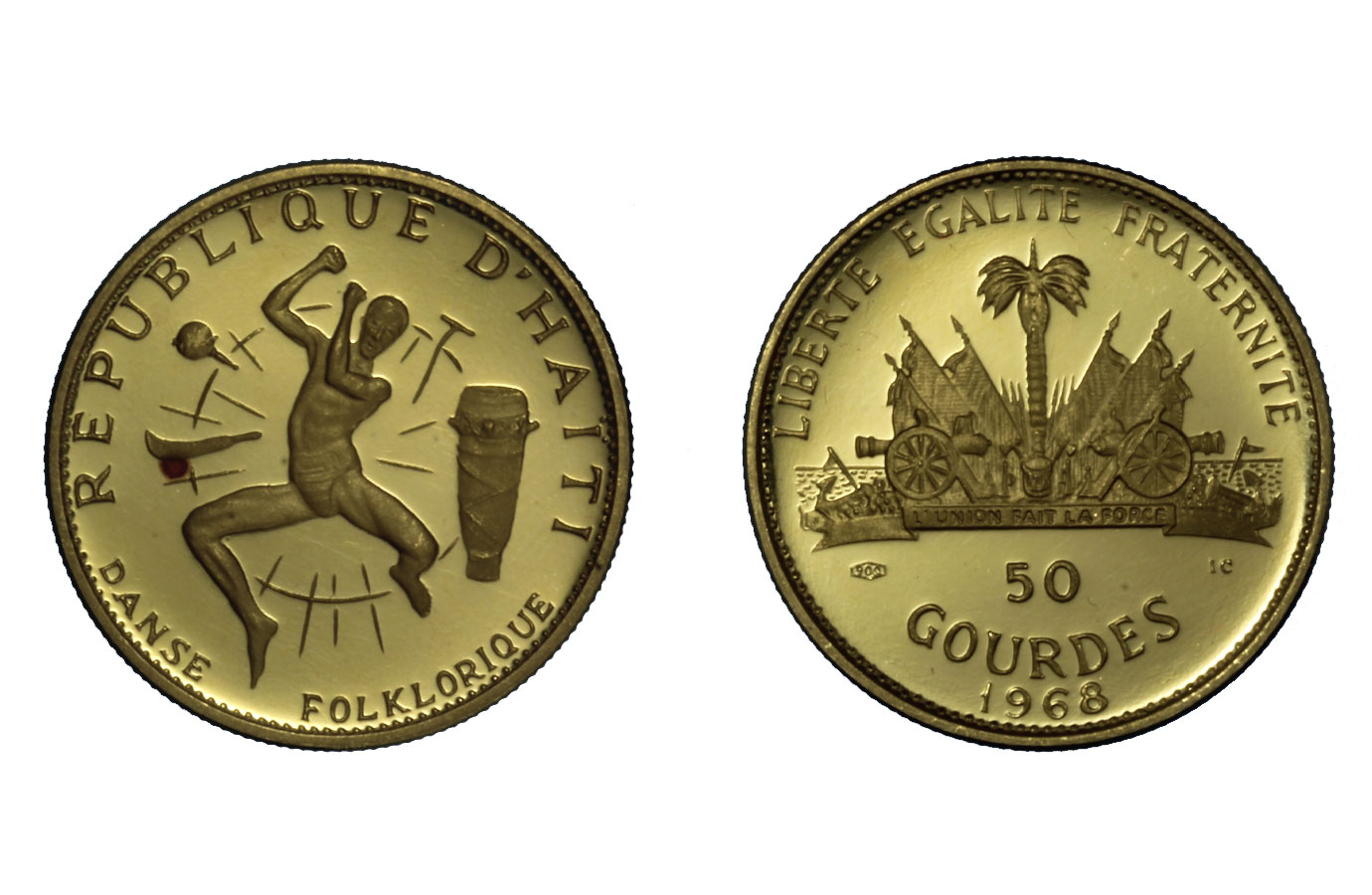 50 Gourdes gr. 9,87  in oro 900/000