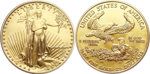 "American Eagle" - 25 dollari gr. 16,966 in oro 917/