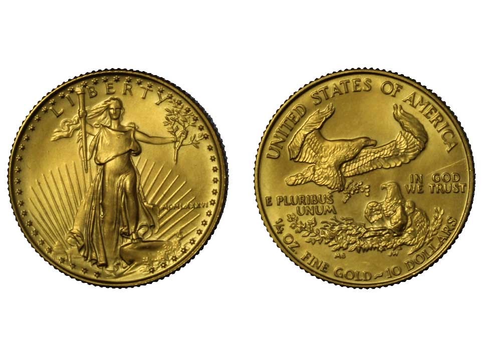 "American Eagle" - 10 dollari gr. 8,483 in oro 917/