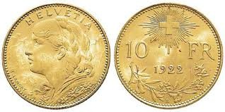 Mezzo Marengo Svizzero - 10 franchi gr. 3,22 in oro 900/