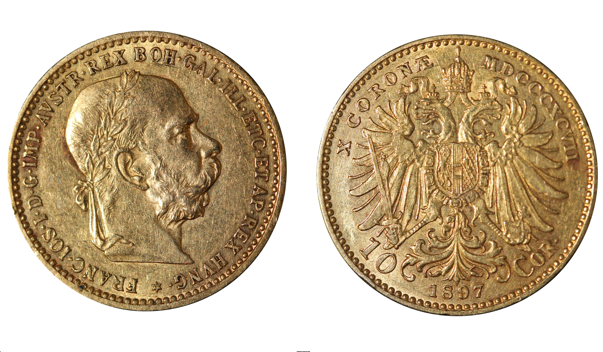 10 corone gr. 3,39 in oro 900/000