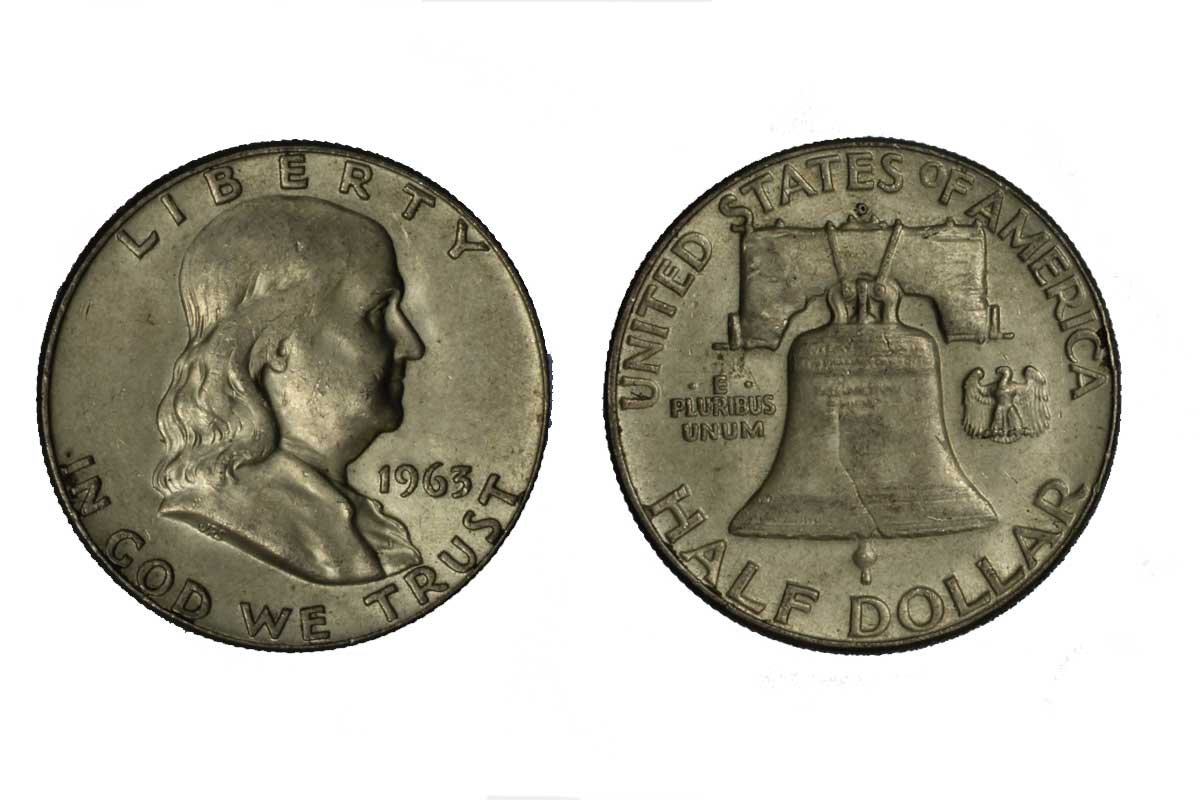 "Franklin" - 1/2 dollaro gr. 12,50 in arg. 900/ - Lotto di 20 pezzi
