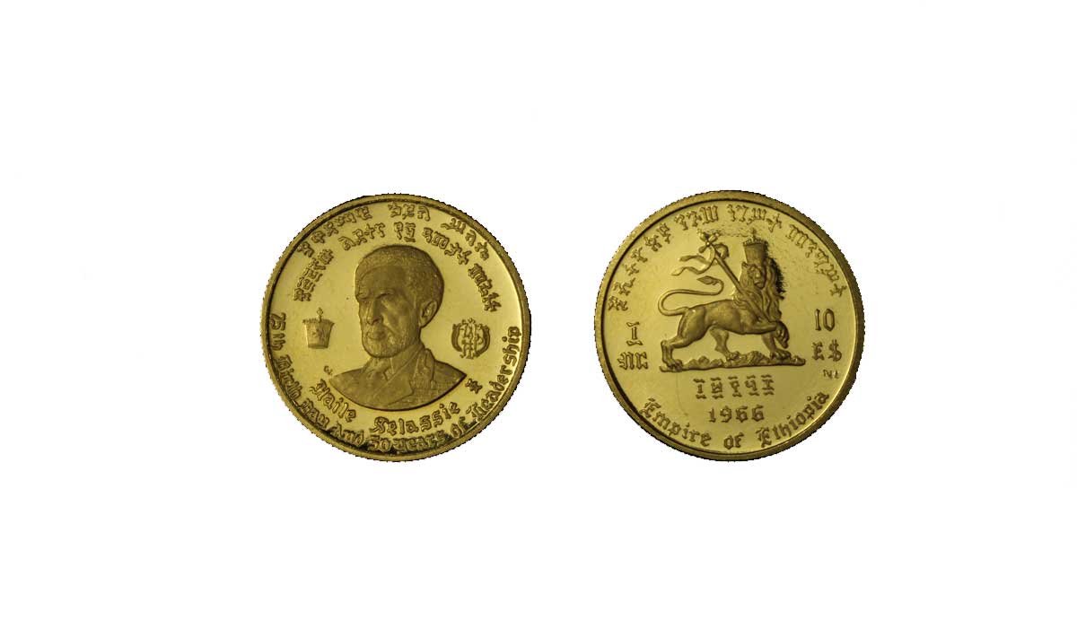 "Haile Selassie" " - 10 dollari gr. 4,00 in oro 900/