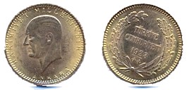 Kemal Ataturk - 50 piastre gr. 3,60 in oro 917/000