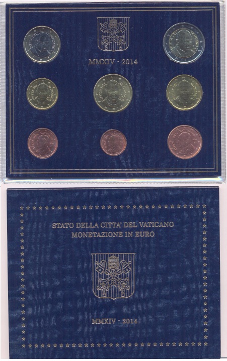 Papa Francesco -  Serie completa di 8 monete in confezione originale - PREZZO SPECIALE!!