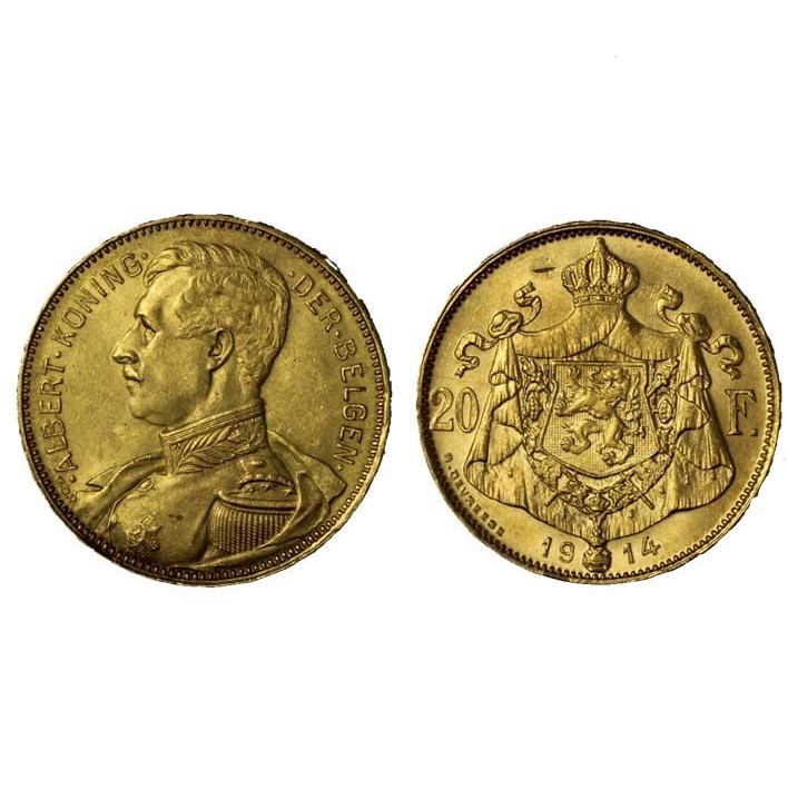 20 Franchi  "DER BELGEN" gr. 6,45 in oro 900/000 