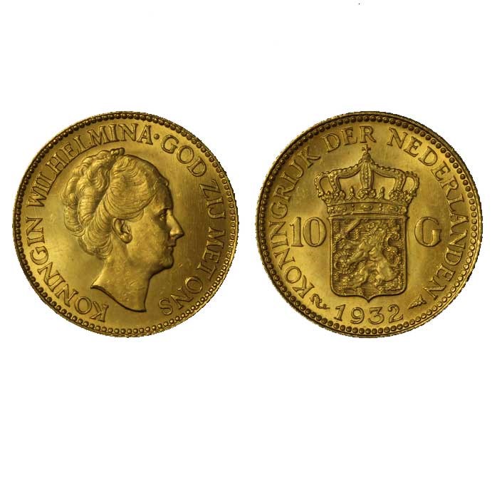 Regina Guglielmina - 10 gulden gr. 6,73 in oro 900/000