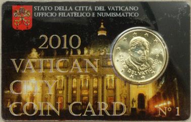 Papa Benedetto XVI - 50 Centesimi - In coincard n 1