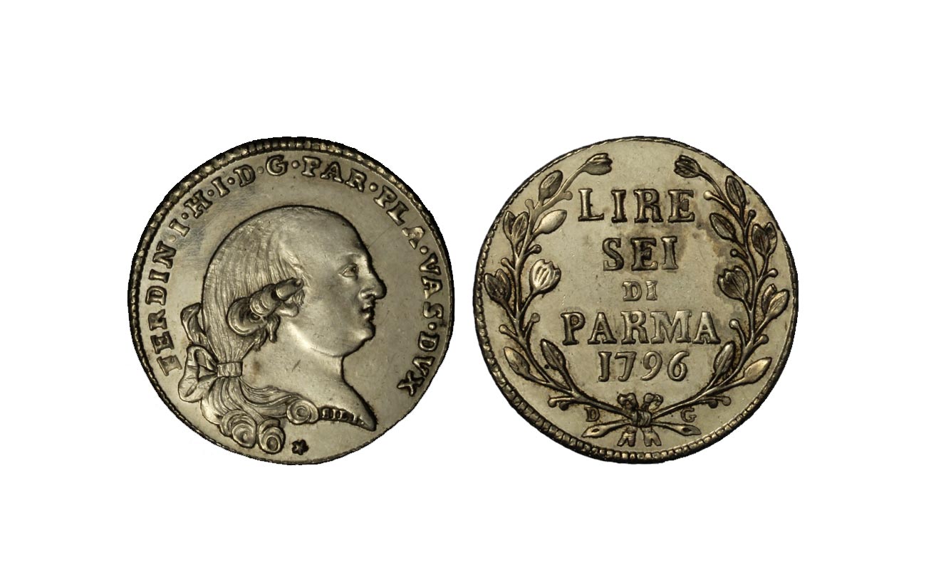 Ferdinando Borbone - 6 lire in argento 