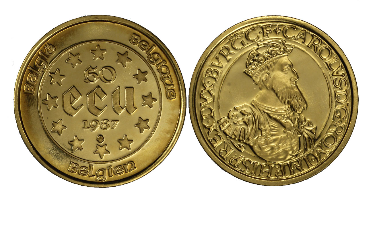 "Carlo V" - 50 ecu gr. 17,27 in oro 900/