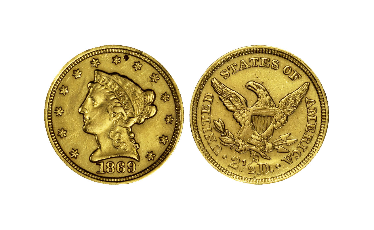 Liberty 2,5 dollari gr. 4,18 in oro 900/000