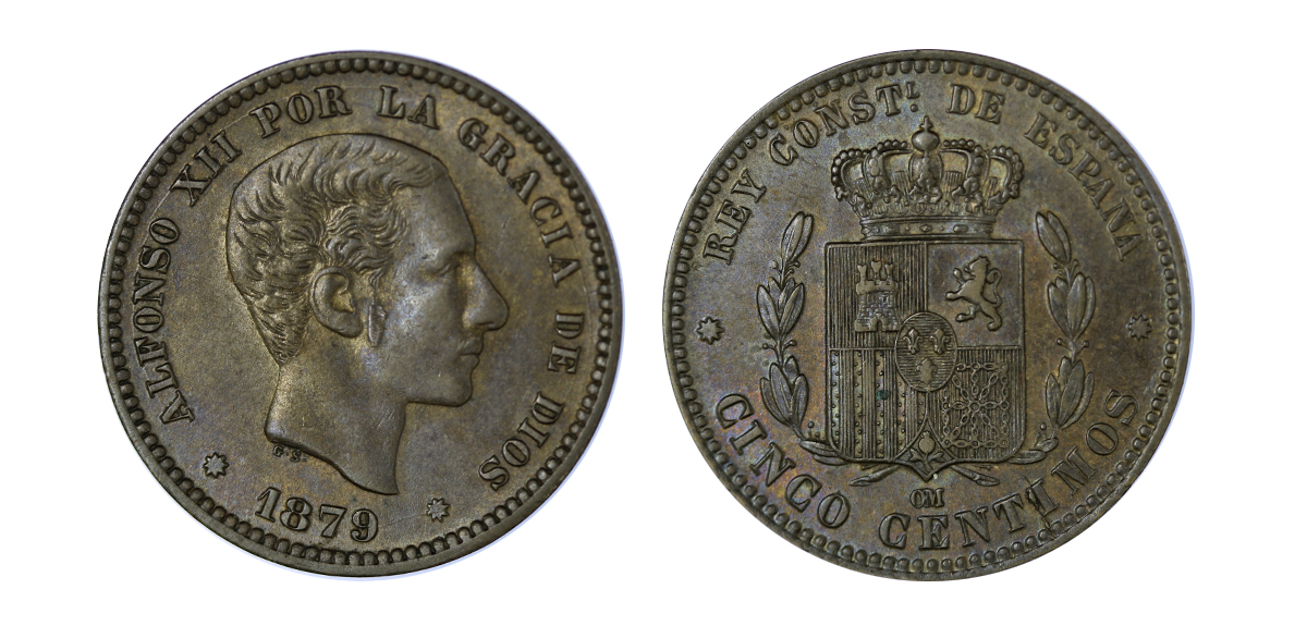 Re Alfonso XII - 5 centesimi 