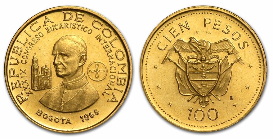 100 pesos  gr. 4,30 in oro 900/000 