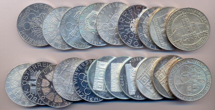 100 scellini gr. 24,00 in argento 640/000 - Lotto di 10 pezzi