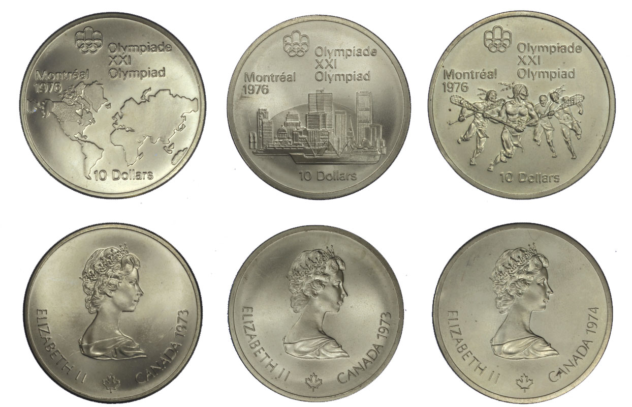 "Olimpiadi" - 10 dollari gr. 48,60 in ag. 925/000 - Lotto di 10 pezzi