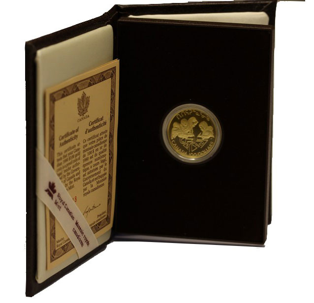 "Letteratura Internazionale" 100 dollari gr. 13,34  in oro 583/000 - conf. originale