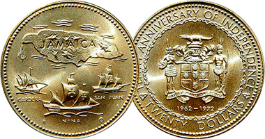 "Anniversario d'Indipendenza" - 20 dollari gr. 15,75 in oro 500/000