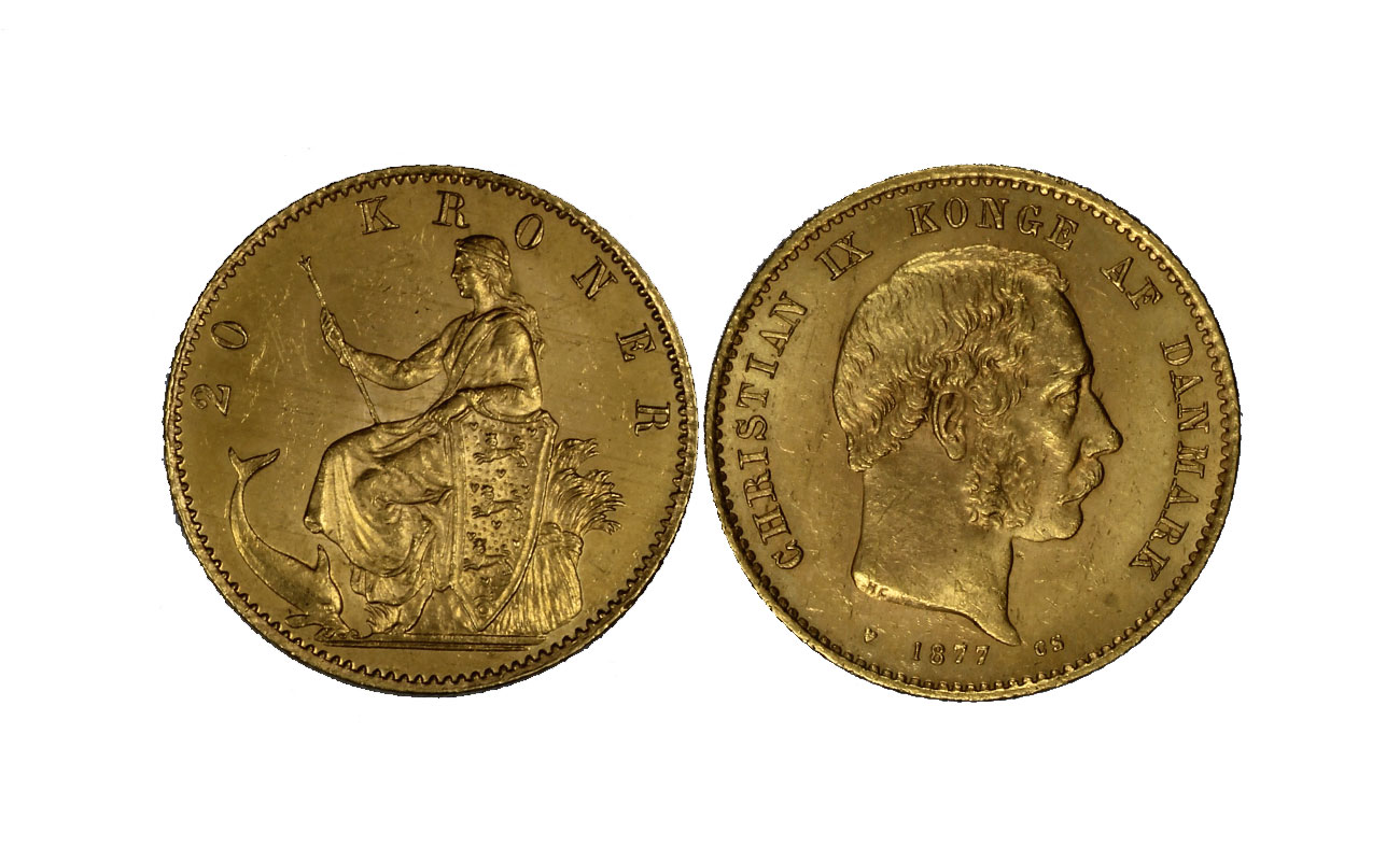 Re Cristiano IX - 20 Corone gr. 8,96 in oro 900/