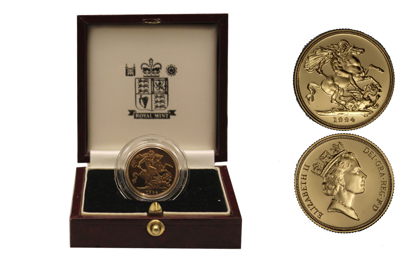 Regina Elisabetta II - Sterlina gr. 7,98 in oro 917 - In conf. originale